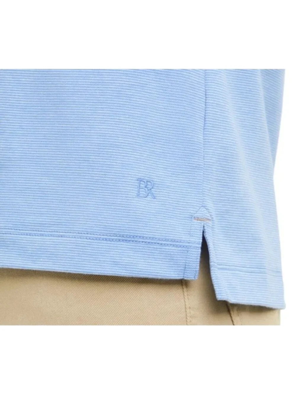 NWT Banana Republic Men's XL Blue Pinstriped  Polo Shirt 100% Cotton